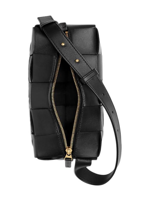 Brick Cassette Intrecciato Small Shoulder Bag Black - BOTTEGA VENETA - BALAAN 5