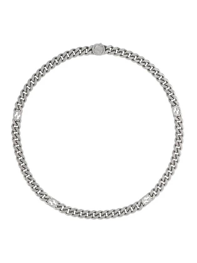 Interlogging G Necklace Silver - GUCCI - BALAAN 1