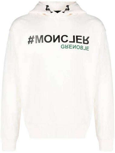 Logo Hoodie White - MONCLER - BALAAN 1