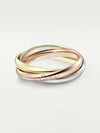 Trinity ring small white gold rose gold yellow gold - CARTIER - BALAAN 4