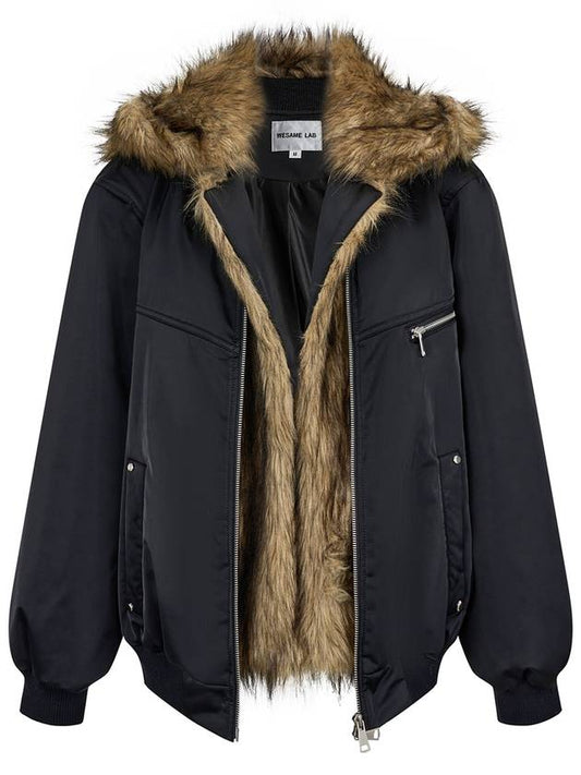 Detachable fur hood Mawon bomber jacket - WESAME LAB - BALAAN 2