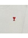 Red ADC Chain Stitch Heart Logo Knit Top Ivory - AMI - BALAAN 4