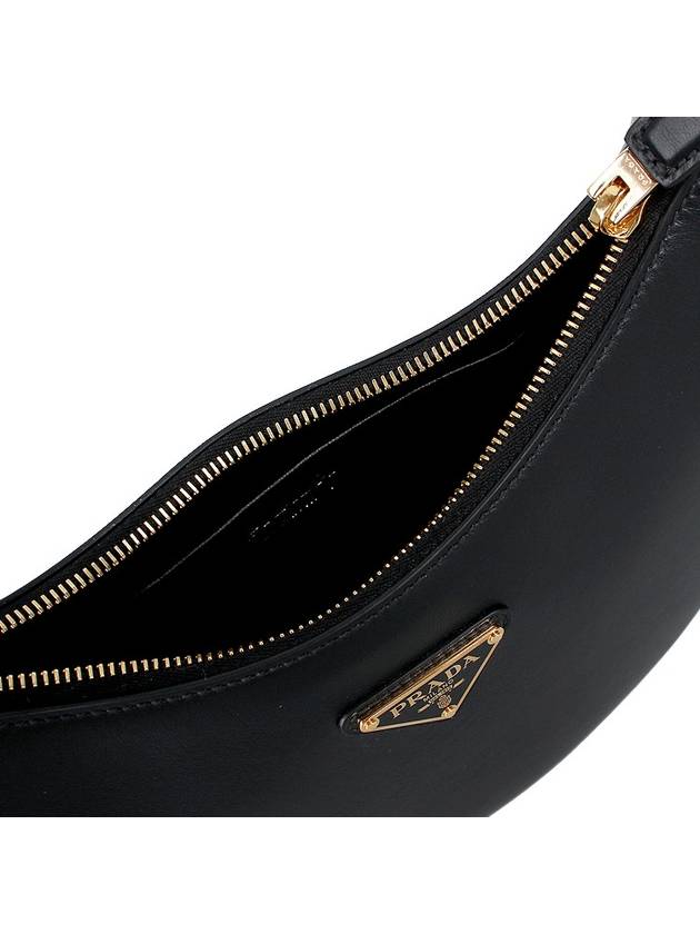 Arque Leather Shoulder Bag Black - PRADA - BALAAN 11