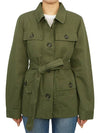 Tilly Belted Military Jacket Green - BARBOUR - BALAAN 4