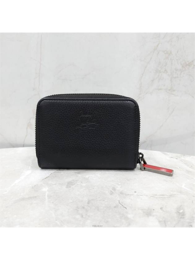 Lux You Black spike zipper card wallet - CHRISTIAN LOUBOUTIN - BALAAN 3