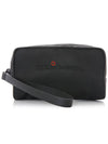 Logo Leather Pouch Bag Black - KITON - BALAAN 3