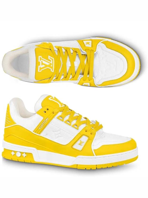 LV Monogram Trainer Low Top Sneakers Yellow - LOUIS VUITTON - BALAAN 2