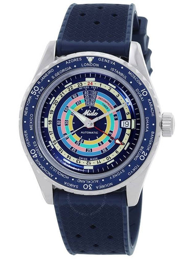 Mido Ocean Star Decompression Worldtimer Automatic Blue Dial Men's Watch M0268291704100 - MIDO - BALAAN 1