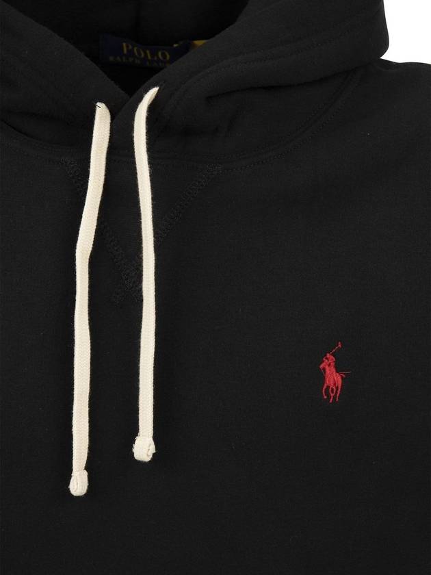 Embroidered Logo Pony Hoodie Black - POLO RALPH LAUREN - BALAAN 5