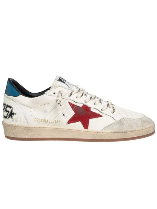 Ball Star Lace-up Leather Low Top Sneakers White - GOLDEN GOOSE - BALAAN 2