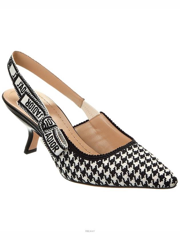 J'adior Micro Houndstooth Slingback Heels - DIOR - BALAAN 2