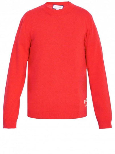 Men's Horsebit Crew Neck Cashmere Knit Top Red - GUCCI - BALAAN 2