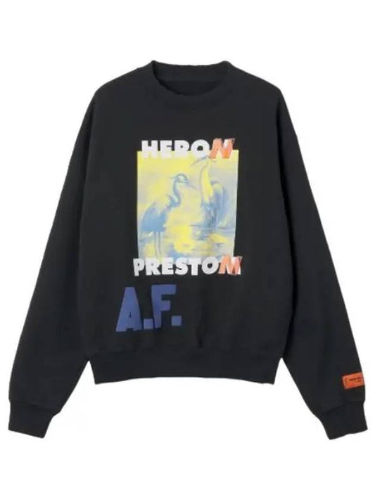 Heron Preston Authorized Logo Sweatshirt Black T Shirt - HERON PRESTON - BALAAN 1