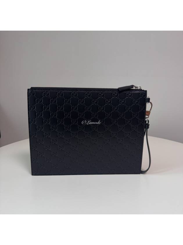 Signature Micro Sima Clutch Bag Black - GUCCI - BALAAN 5