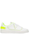 V Logo Low Top Sneakers White Lime - VALENTINO - BALAAN 1