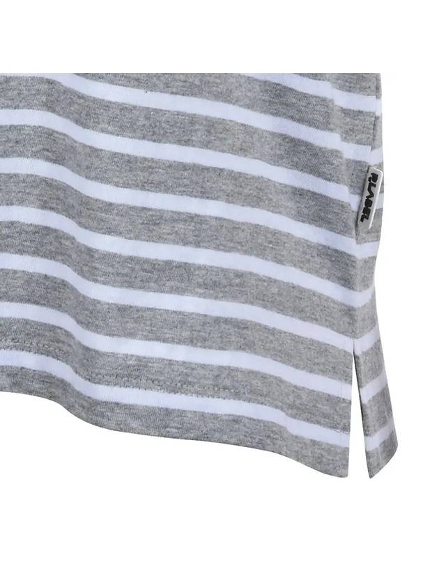 Functional collar striped t-shirt MW3ME290GRY - P_LABEL - BALAAN 5