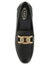 Kate Metal Logo Leather Loafers Black - TOD'S - BALAAN 3