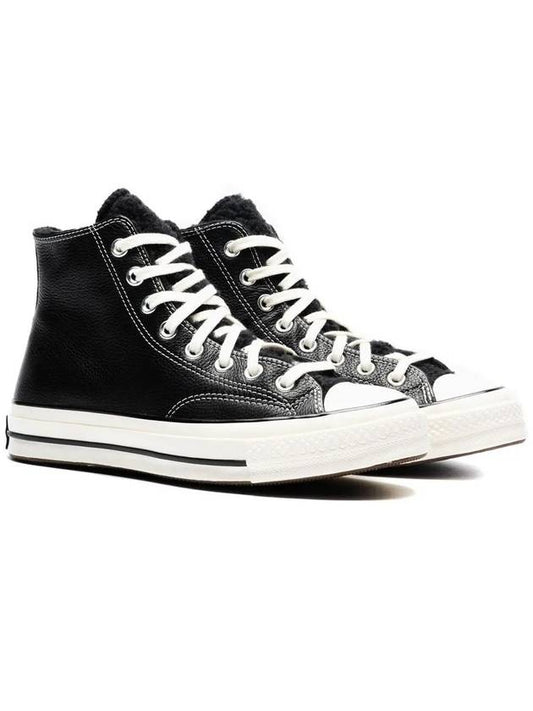 12th Anniversary CHUCK 70 High Top Leather Sneakers Black 172364C - CONVERSE - BALAAN 1