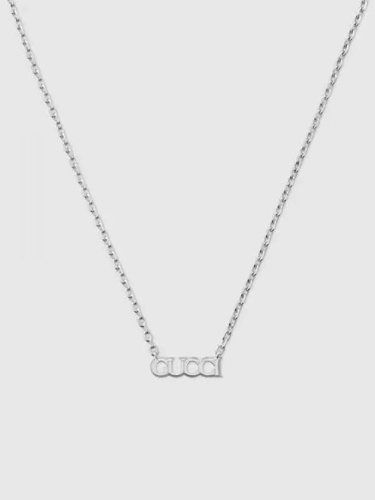 Necklace Script Pendant 925 Sterling Necklace Silver - GUCCI - BALAAN 2