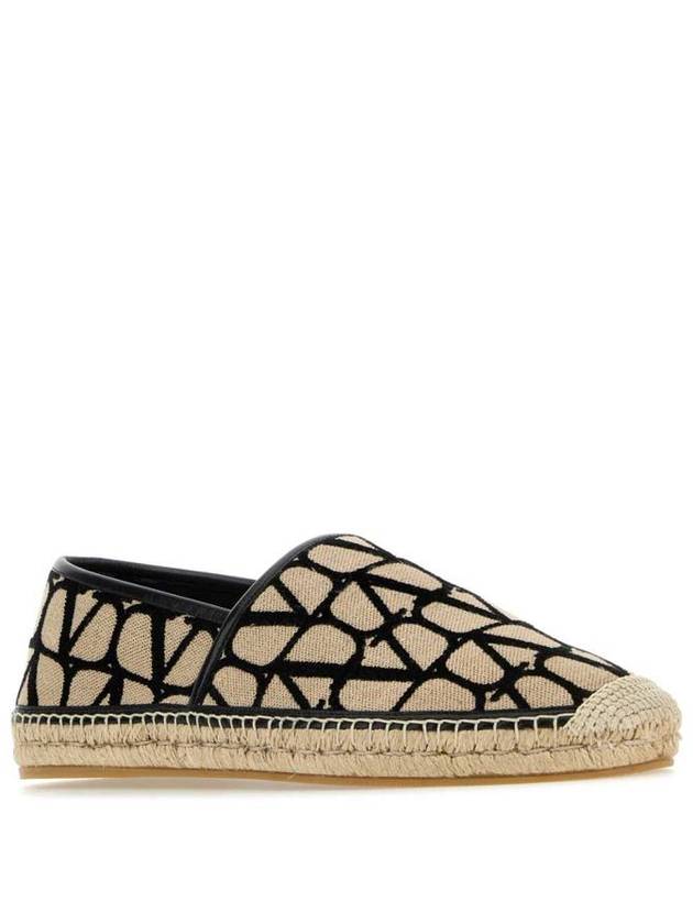 Toile Iconograph Espadrille Natural Black - VALENTINO - BALAAN 3