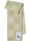 Check Motif Wool Scarf Green - BURBERRY - BALAAN 1