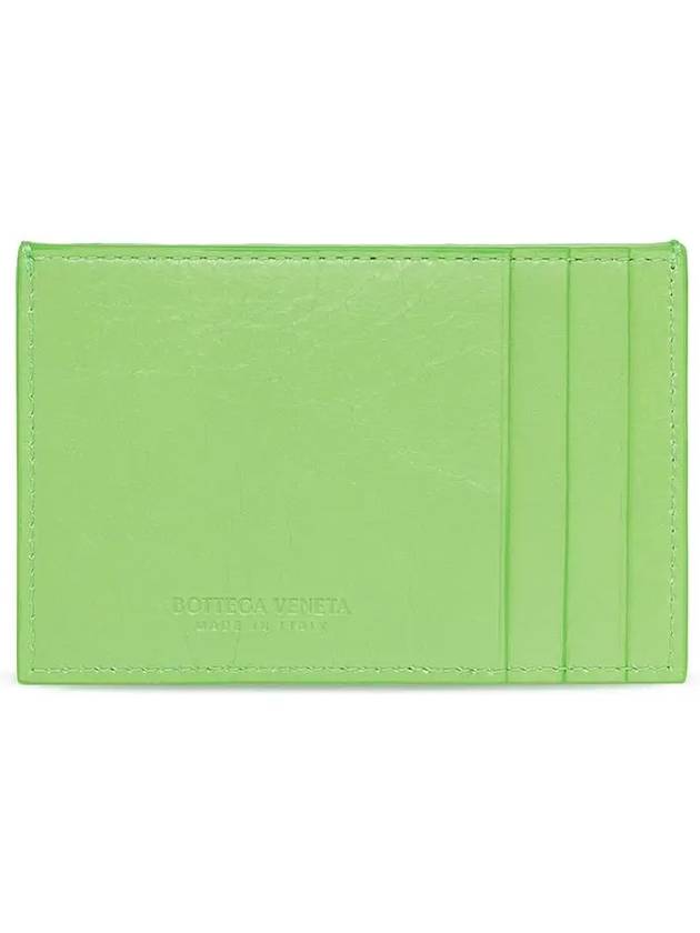 Maxi Intrecciato Leather Card Wallet Light Green - BOTTEGA VENETA - BALAAN 4