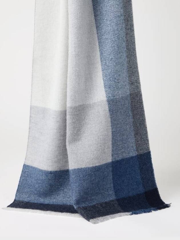 Wool Cashmere Twill Check Muffler - BRUNELLO CUCINELLI - BALAAN 6