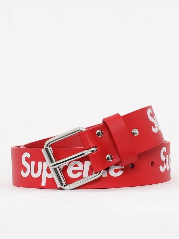 SS23A106 RED Strap Leather Belt - SUPREME - BALAAN 1