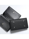 Stitched Leather Card Wallet Black - MAISON MARGIELA - BALAAN 2