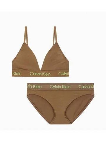 UNDERWEAR Women s Stencil Logo Modern Cotton Triangle Set Brown - CALVIN KLEIN - BALAAN 1