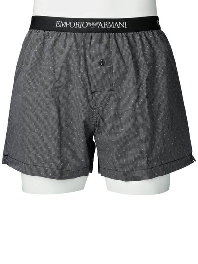 Logo Banding Cotton Boxer Shorts Grey - EMPORIO ARMANI - BALAAN 2