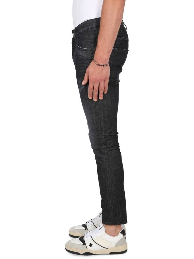 Men's Clean Wash Skater Jeans Black - DSQUARED2 - BALAAN 4