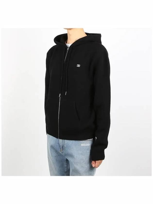 Triomphe Wool Zip-Up Hoodie Black - CELINE - BALAAN 3