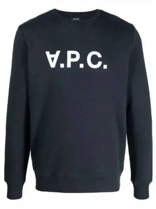 VPC Logo Crew Neck Sweatshirt Navy - A.P.C. - BALAAN 2