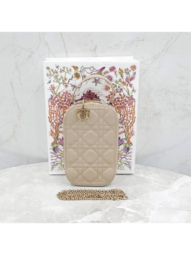 Lux You Lady Bag Phone Holder Cannage Sand S0872ONMJ - DIOR - BALAAN 7