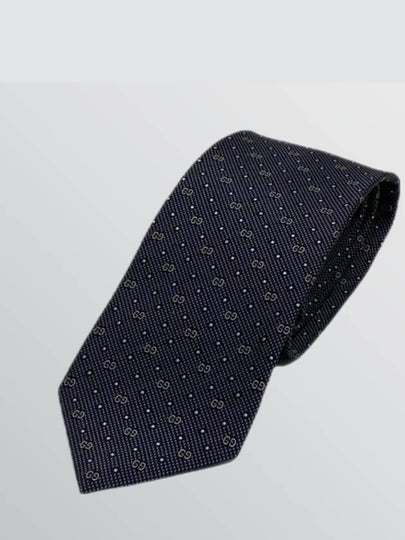 GG Dot Pattern Silk Tie Navy - GUCCI - BALAAN 2