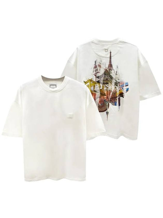 City Graphic T Shirt Ivory Men s W243TS09717I - WOOYOUNGMI - BALAAN 1