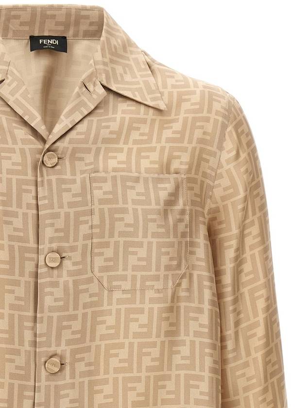 Fendi Ff Silk Shirt - FENDI - BALAAN 3