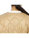 Women's Quilted Recycled Nylon Down Zip-Up Jacket Beige - GANNI - BALAAN 10