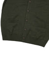 Bold Fox Head Patch V Neck Wool Cardigan Khaki - MAISON KITSUNE - BALAAN 8