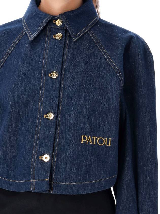 Patou Cropped Denim Shirt - PATOU - BALAAN 3