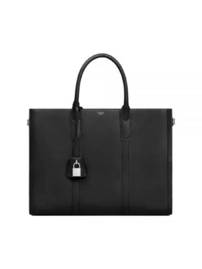 Medium Cabas Supple Calfskin Tote Bag Black - CELINE - BALAAN 2