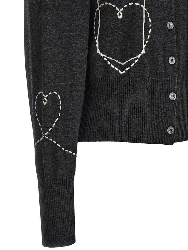 Moschino Jeans Contrast Embroidery Cardigan - MOSCHINO - BALAAN 4