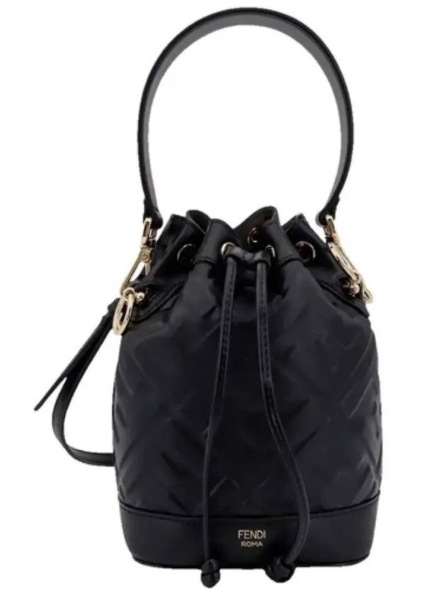 Mon Tresor FF Motif Leather Mini Bag Black - FENDI - BALAAN 3