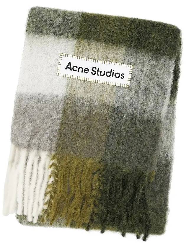 Check Wool Scarf CA0084 DID - ACNE STUDIOS - BALAAN 1