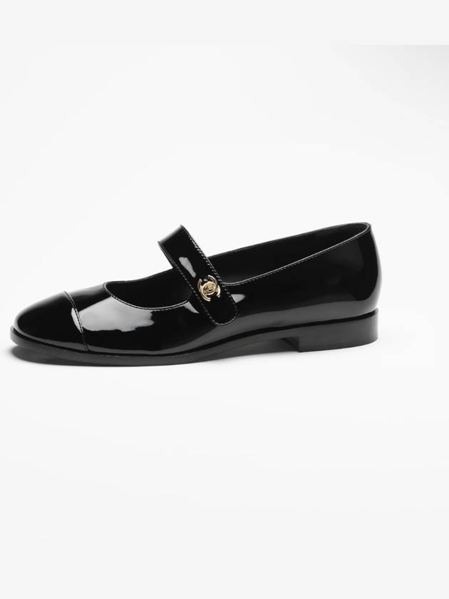 CC Logo Mary Jane Patent Shoes Flat Pumps Loafers G45280 - CHANEL - BALAAN 5