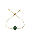 Idyllia Clover Charm Bracelet Gold Green - SWAROVSKI - BALAAN 3