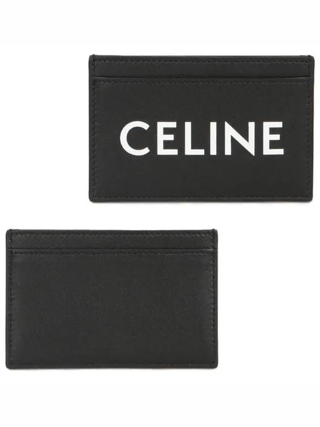 Lettering Logo Printing Card Wallet Black - CELINE - BALAAN 2