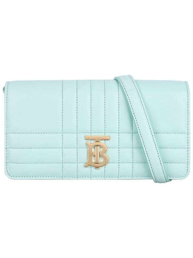 Lola Detachable Strap Quilted Cross Bag Blue - BURBERRY - BALAAN 3