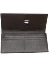 Men's Logo Pebble Grain Leather Long Wallet Brown - THOM BROWNE - BALAAN 6